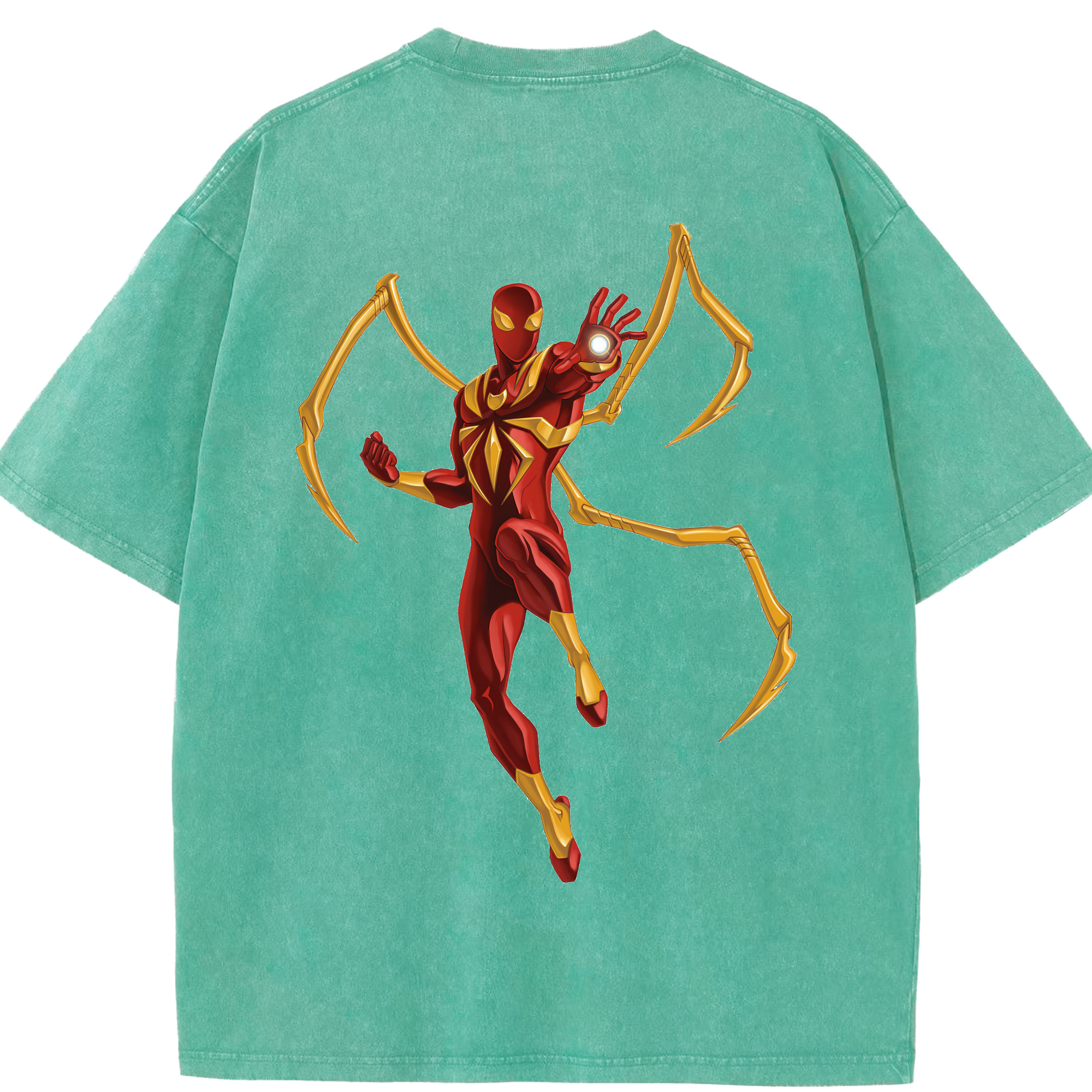 （画像用） Spider Man スパイダーマン 綿100% ヴィンテージ風 半袖Tシャツ（背面プリント）